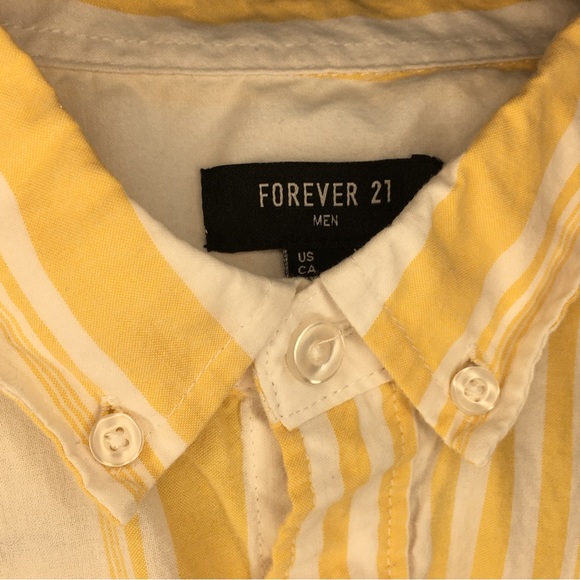FOREVER 21 MEN Striped Button-Down Shirt - Picture 3 of 4